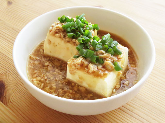 鶏そぼろ/あんかけ豆腐の作り方/レシピ